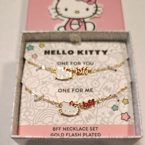 Hello Kitty Gold, White & Red BFF Necklace Set - Kids Accessories